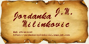 Jordanka Milinković vizit kartica
